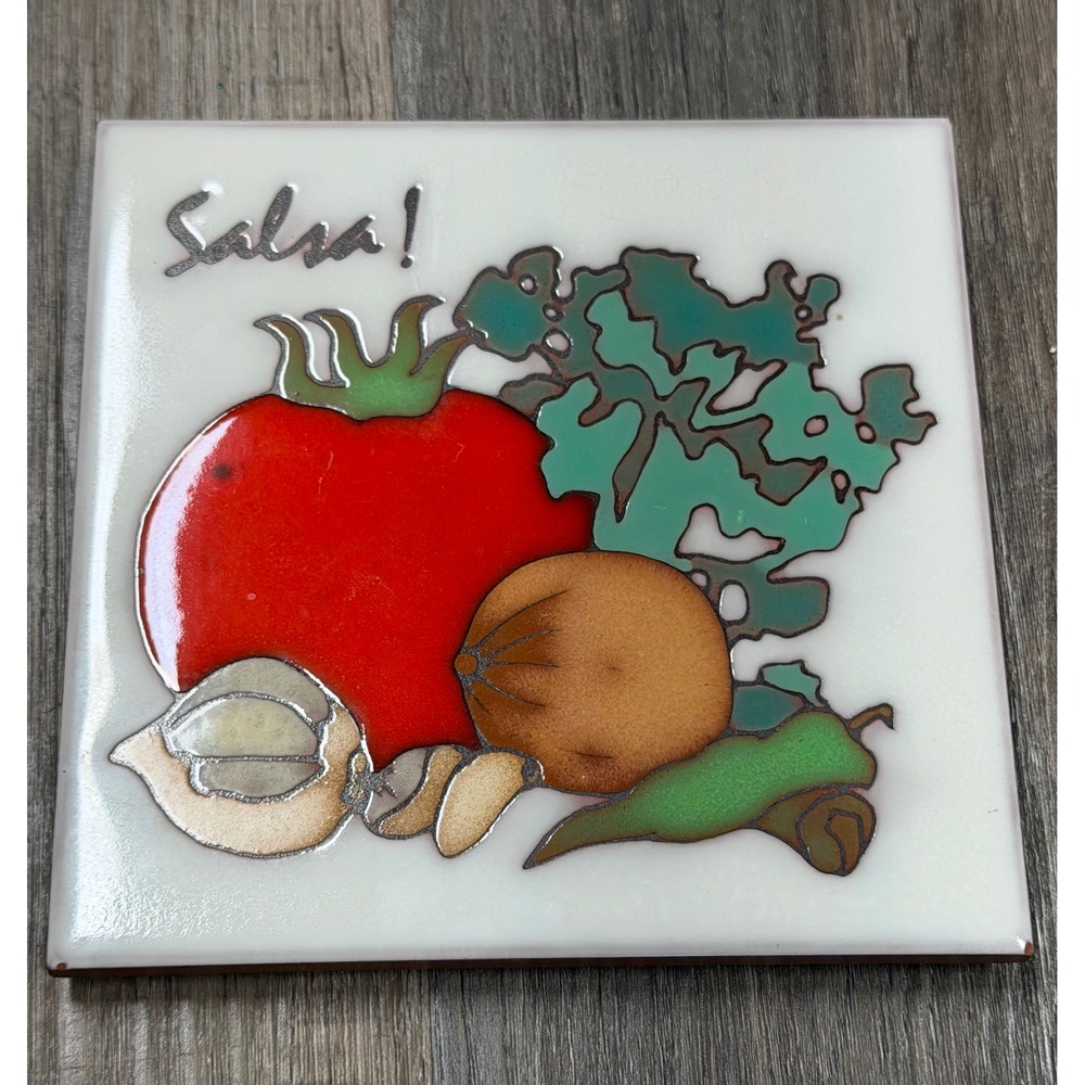 Masterworks Handcrafted Art Tiles Salsa Ceramic Trivet Wall Decor USA
